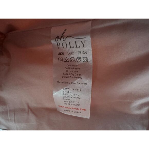 Oh Polly Blush Pink Bustier Corset Off Shoulder Long Sleeve Blouse Crop 2 NEW - Picture 4 of 7